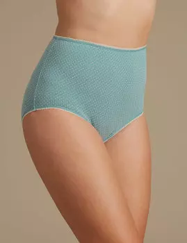 Закрытые брифы с принтом "Горохи, цветы, звери" (5 шт)