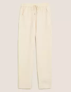 Зауженные брюки из лиоцелла Tencel ™ длиной до щиколотки