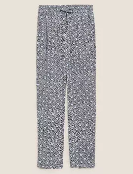 Зауженные до щиколотки брюки с цветочным рисунком