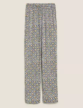 Зауженные до щиколотки брюки с цветочным рисунком