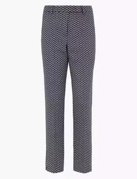 Жаккардовые брюки слим до лодыжки