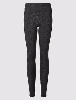 Жаккардовые леггинсы высокой посадки