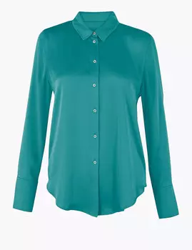 Женская атласная рубашка