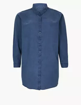 Женская рубашка CURVE удлиненная с длинным рукавом