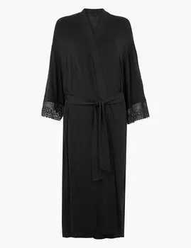 Женский халат с кружевной отделкой из ткани Sumptuously Soft™