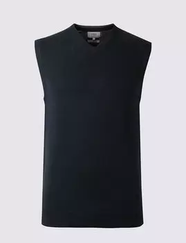 Жилет из 100% хлопка с V-горловиной