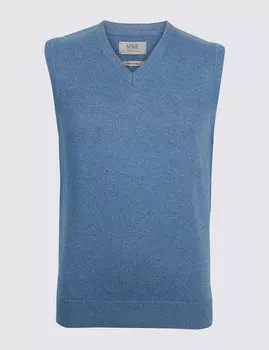 Жилет из 100% хлопка с V-горловиной