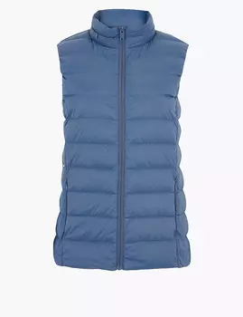 Жилет с наполнителем из пуха и перьев на молнии