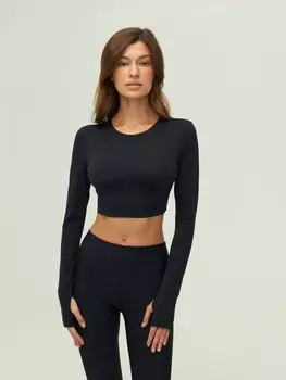 Лонгслив для спорта черный