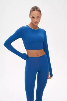 Лонгслив для спорта синий