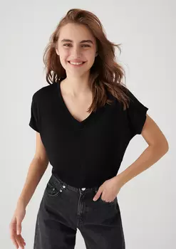 Футболка Basic V Neck Top Mavi