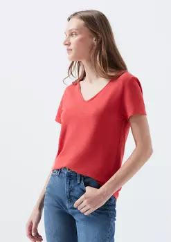 Футболка Basic V Neck Top Mavi