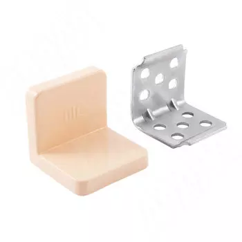 ANGLE Уголок мебельный с пластиковой накладкой 31х31х33 мм, светлый бук (PLS30X30X30BG)