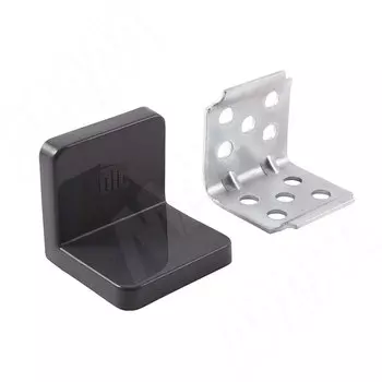 ANGLE Уголок мебельный с пластиковой накладкой 31х31х33 мм, графит (PLS30X30X30GRPH)