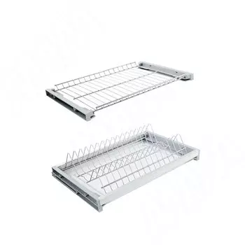 ARIA комплект посудосушителей (сушилка для посуды), гладкая рамка, держатель задн.стенки, поддон, 450мм, серый хром (ПВ1.4516.2111.11)