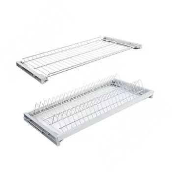 ARIA комплект посудосушителей (сушилка для посуды), гладкая рамка, держатель задн.стенки, поддон, 600мм, серый хром (ПВ1.6016.2111.11)