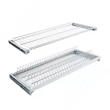 ARIA комплект посудосушителей (сушилка для посуды), гладкая рамка, держатель задн.стенки, поддон, 700мм, серый хром (ПВ1.7016.2111.11)