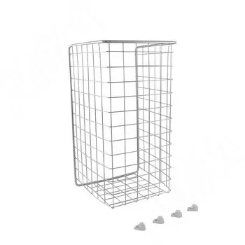 BASE Корзина для белья в базу 300 мм, высота 435 мм, металлик серебристый (КБ30435-3)