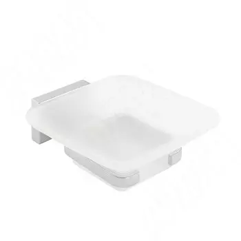 BLADE Держатель настенный с мыльницей хром, стекло матовое (BLD.02.PC)