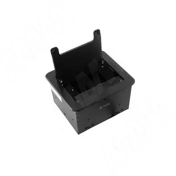 Блок розеток с откидной крышкой, 144*129 мм, 1 розетка, 1 USB, 1 USB Type-C, быстрая зарядка, черный (FU-S-1S1A1C-F-BL)