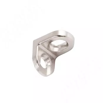 BRACKET Полкодержатель для деревянных полок, с круглым и овальным отверстием под саморез, никель (10203010YA)