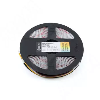 CCT Светодиодная лента 3527/120, 24V, 5 м, теплый белый - холодный белый 2700-6500К, IP20, 19.2W/1м (LS24-3527-CCT-19.2)