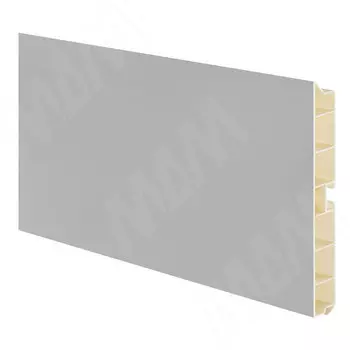 Цоколь пластиковый (высота 100, длина 4000 мм), алюминий матовый (10.0400 4M)