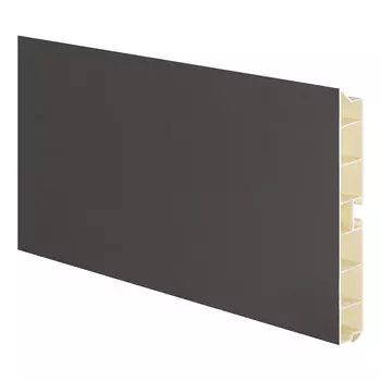 Цоколь пластиковый (высота 150, длина 4000 мм), графит светлый (15.0517 4M)