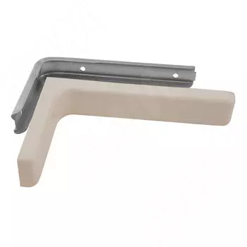 CORNER Менсолодержатель для деревянных полок с декоративной накладкой L-240 мм, бежевый (2 шт.) (KB240BEIGE)