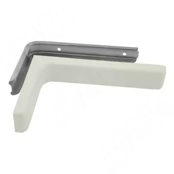 CORNER Менсолодержатель для деревянных полок с декоративной накладкой L-120 мм, белый (2 шт.) (KR120WHITE)