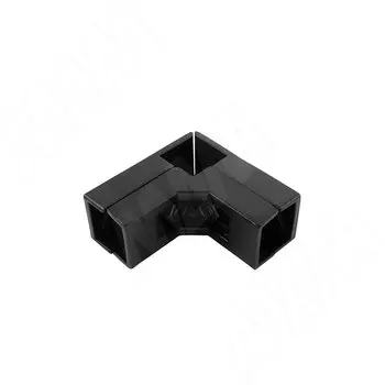 CUBO Соединитель угловой 3-х труб, черный (CN2553BL)