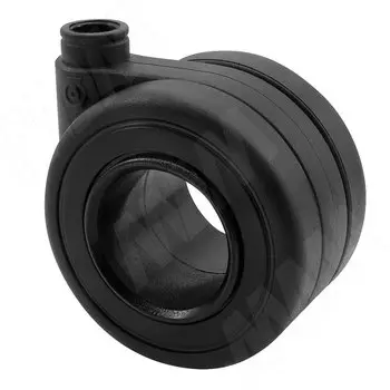 DENVER Опора колесная, прорезиненное колесо, D65 мм, без стопора, черная (CST15 BLACK)