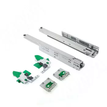 DYNAPRO Комплект направляющих, 450 мм, полн. выдвижения, плав. закрывания, 2D креплениями + рег. наклона (F130107814_2D)