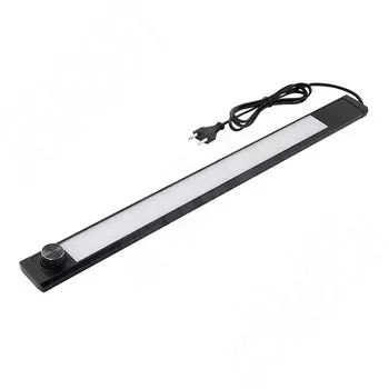 FULLY Светодиодный светильник с кнопочным выключателем, черный, 220V, 600мм, с изменением цветовой температуры 3000-6500К, 8W (FU220-600MS-BL-CCT8)