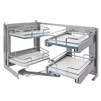 GALAXY Волшебный уголок правый, выдв. корзины и фасад с плавным закрыванием (SMACE45DXFMOMBASC)