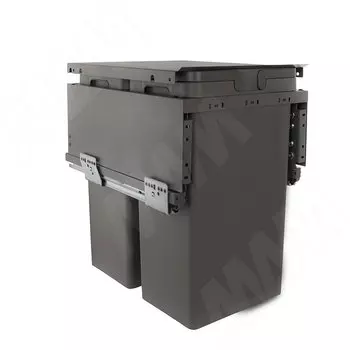 GLOBE 2.0 M40W Система сортировки и хранения, 2 емкости (28л+28л), креп. фасада, полн.выдв., плавн.закр., направл. Nova Pro, крышка-полка (PG2GME402XLSCGMRF)