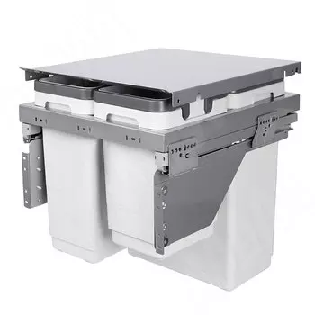 GLOBE EVO 45 система сортировки и хранения, 3 емк.: 30л+10л+9л, крышка-разделитель, креп. фасада, полн.выдв., плавн.закр., напр. Nova Pro (PGTM453RFG)