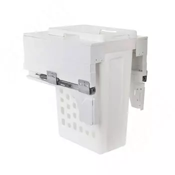 HAMPER LM40 Корзина для белья выдвижная, 1 емкость (35л), напр.полн.выдв., плавн.закр., креп.фасада, цвет белый (LHM401-35WT)