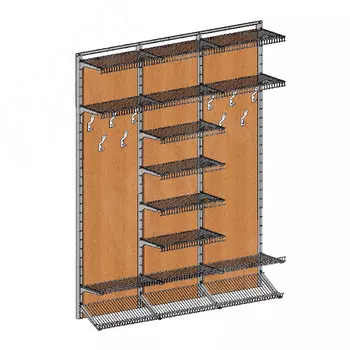 Home Space, гардероб ширина 1860мм, глубина 335 мм, 3 проема по 600 мм (HSK1860x335MT2)