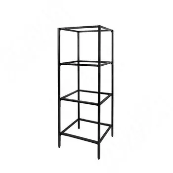 Каркас стеллажа напольного 500x1360x450мм (4 полки), черный (RAL 9005, муар) (MF.31.50x136x45.BLC)
