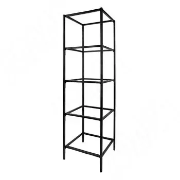 Каркас стеллажа напольного 500x1760x450 (5 полок), черный (RAL 9005, муар) (MF.31.50x176x45.BLC)