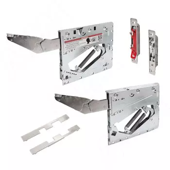 Kinvaro T-SLIM Tipmatic, комплект поворотно-подъемных механизмов без заглушек для деревянных фасадов, коэффициент мощности 1000-2250 (TS151149017)