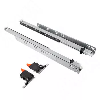 Комплект направляющих скрытого монтажа F70 PUSH, полного выдвижение с откр. от нажатия, 700 мм, с фиксаторами (G7E6P700XXB-S)