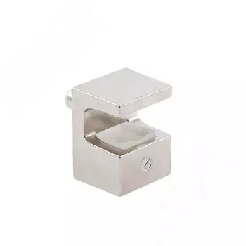 KRISTAL Полкодержатель для стеклянных полок толщиной 5-6 мм, со штоком, никель (1 61130 40 YA)