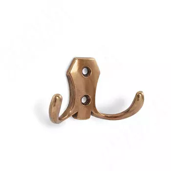 Крючок двухрожковый бронза состаренная (HK.04.AB)