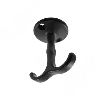 Крючок двухрожковый черный матовый (HK.05.BLM)