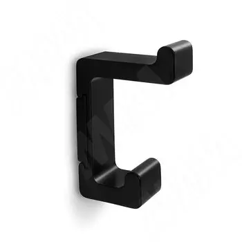 Крючок двухрожковый черный матовый (HK.13.BLM)