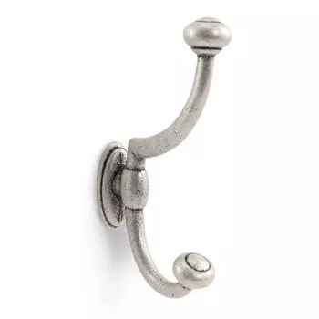 Крючок двухрожковый серебро состаренное (WAP.803.000.00E8)