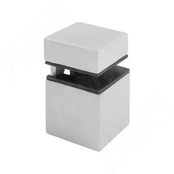 КВАДРО Менсолодержатель 30х30 мм для деревянных и стеклянных полок 6-20 мм, хром матовый (SU20A ZVC)