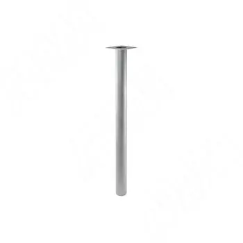 Левадия опора для стола круглая D51, H714+18 мм, хром матовый (RAL 9006, муар) (LDA50X50/710 CRM)